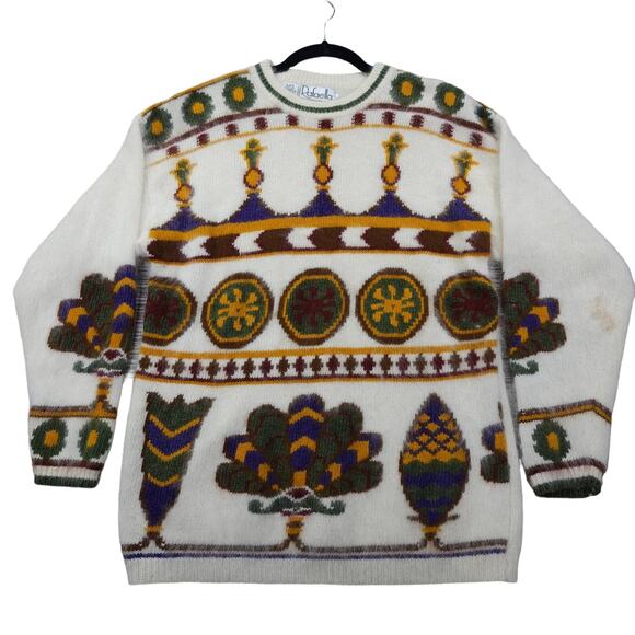 Rafaella Womens Large Vintage Angora Lambs Wool Blend Crewneck Sweater - Picture 1 of 10